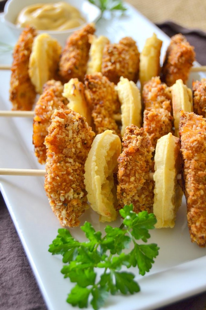 Chicken and Waffle Skewers - Fair Robin Revival