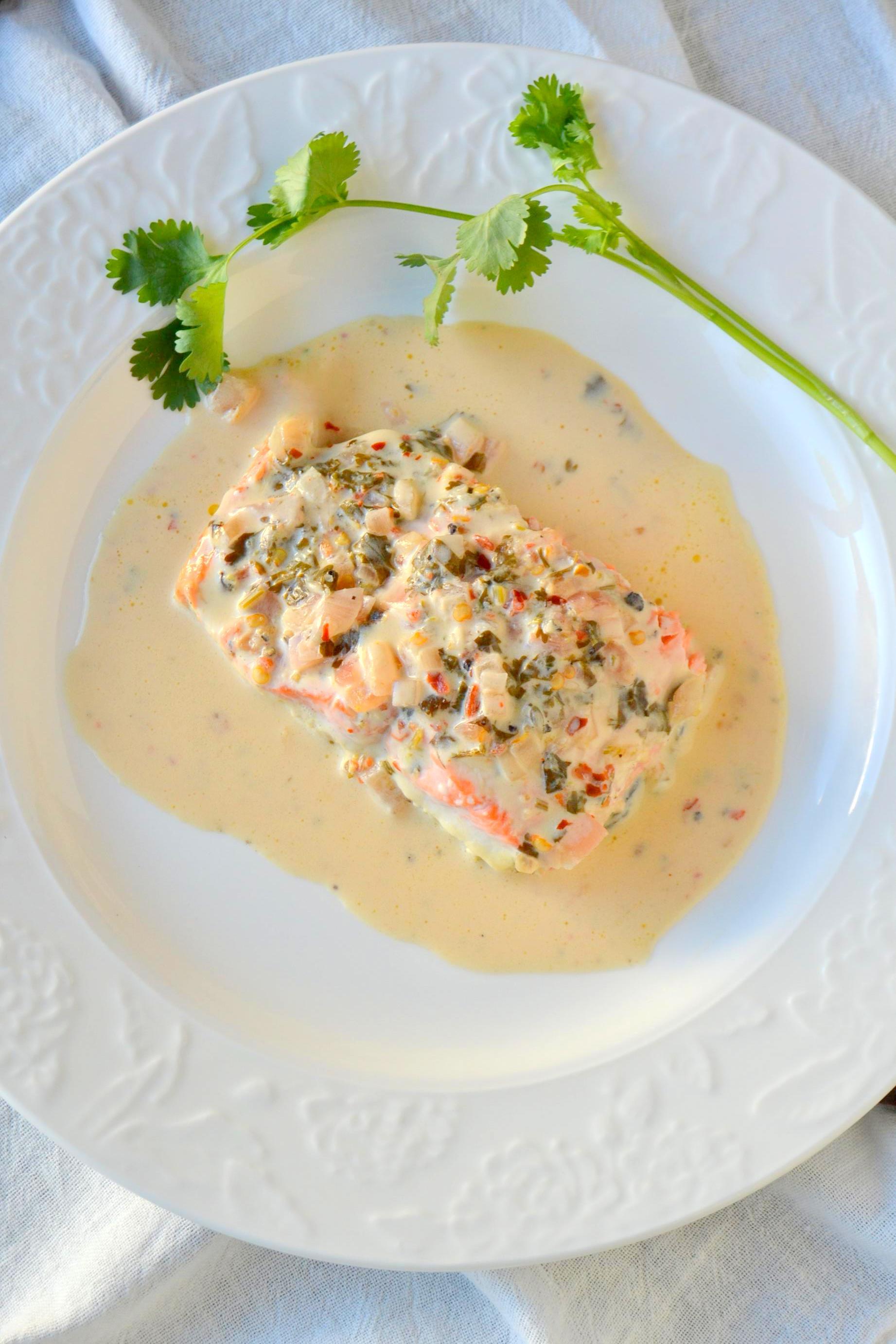 Salmon In Cilantro Lime Cream Sauce - Fair Robin Revival